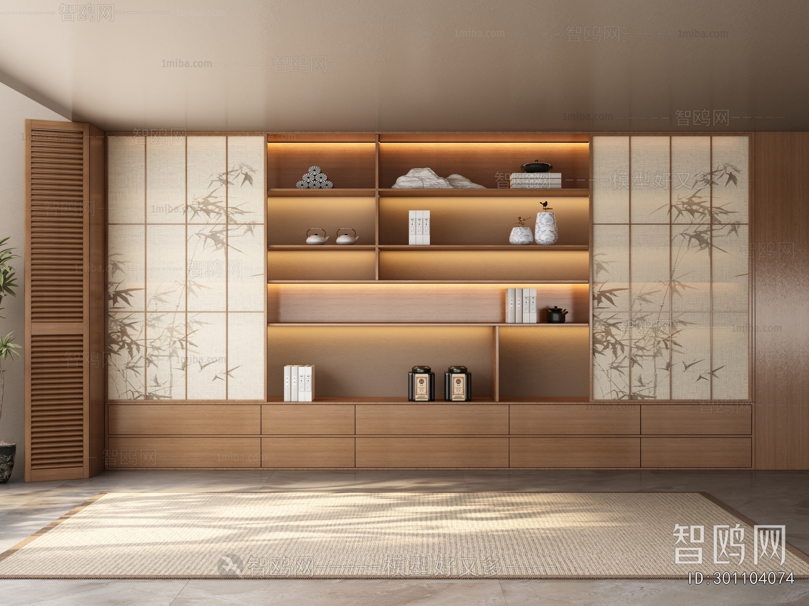 New Chinese Style TV Wall