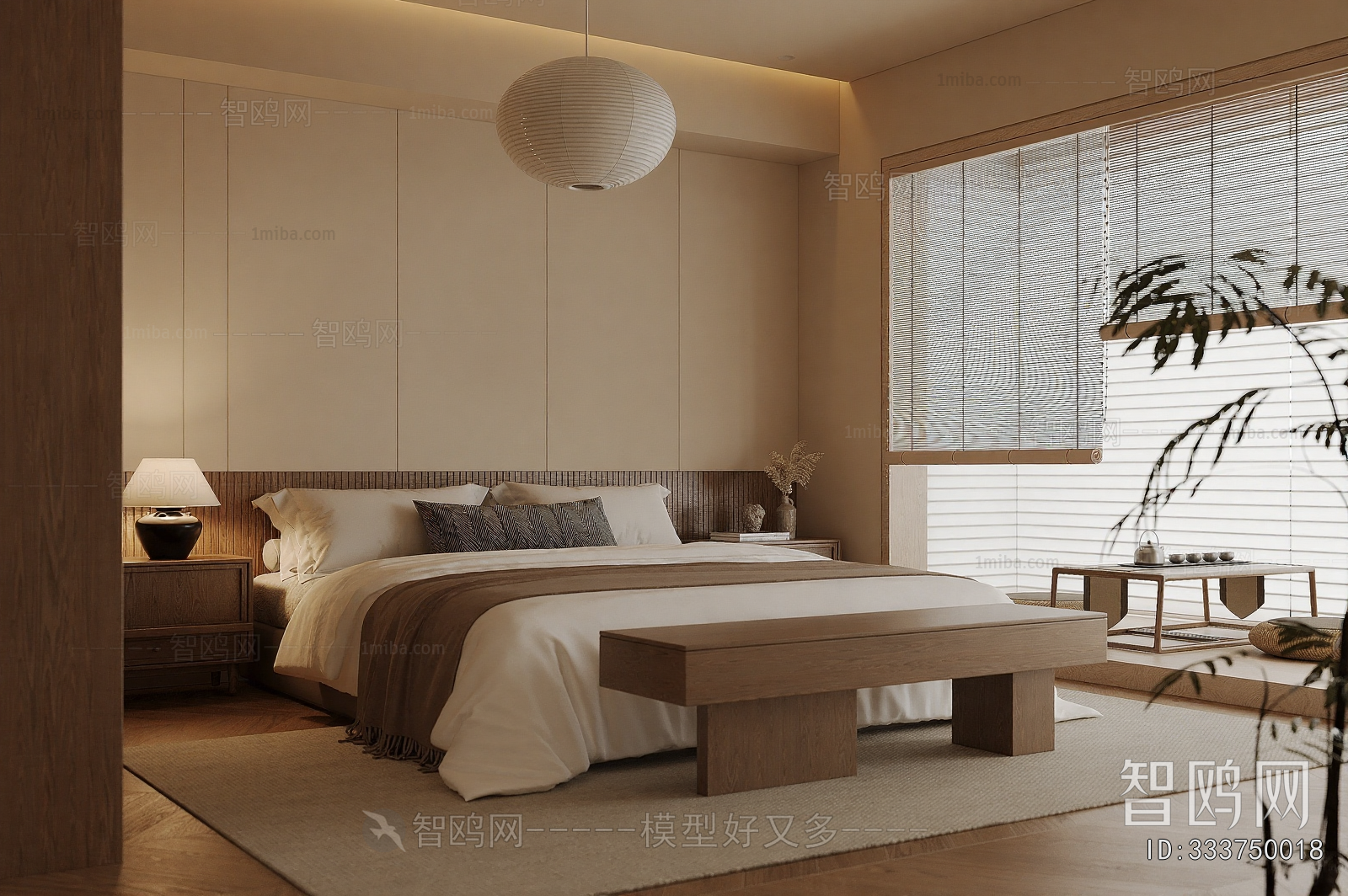 Wabi-sabi Style Bedroom