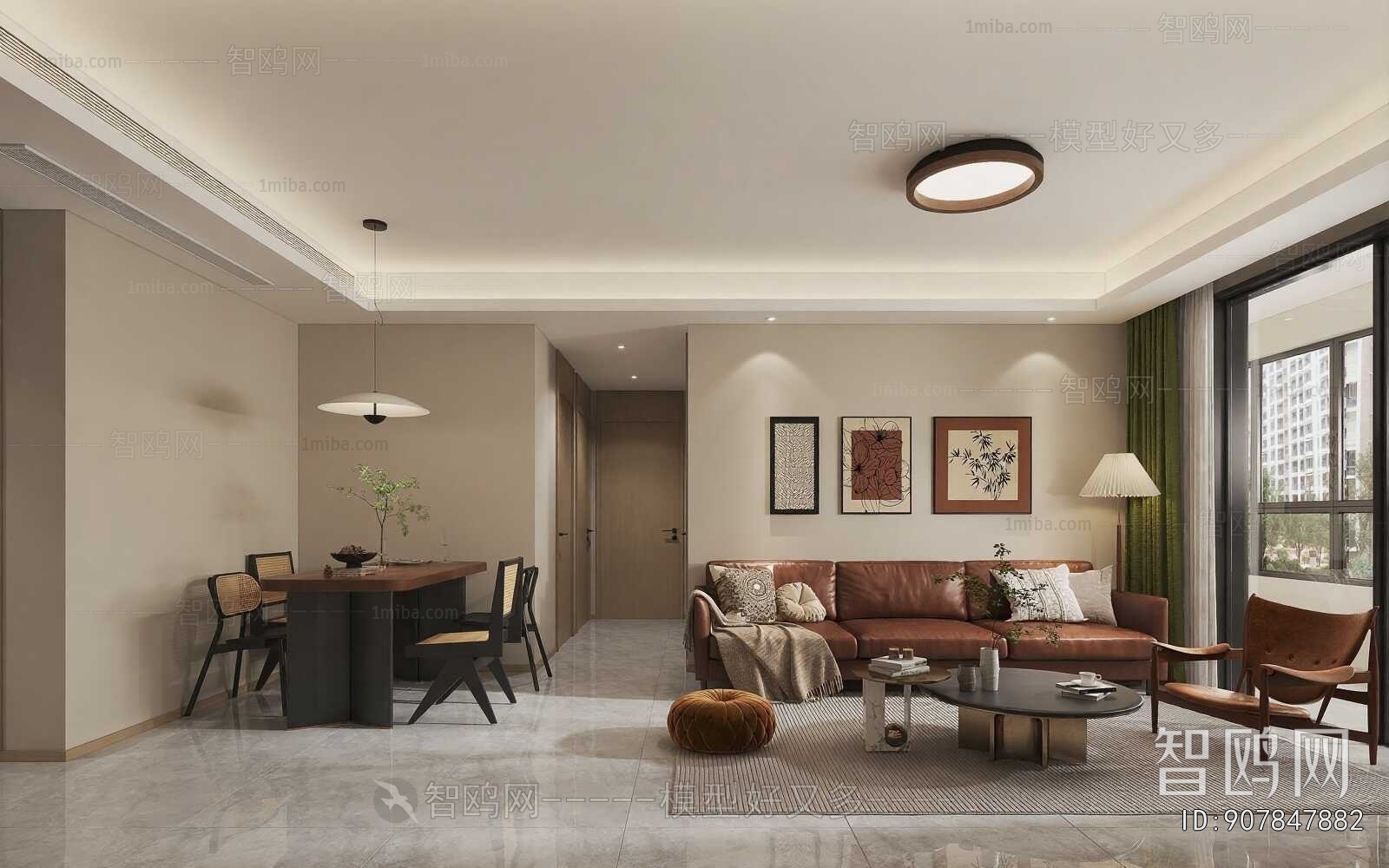 Wabi-sabi Style A Living Room