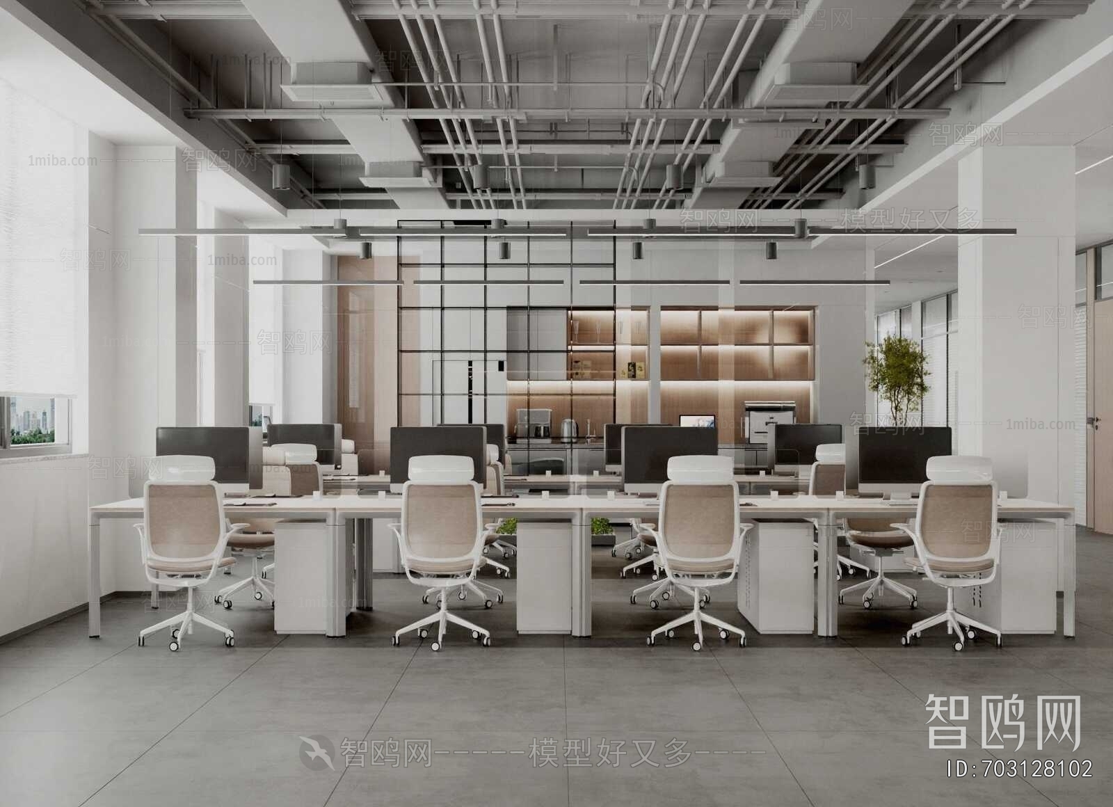 Industrial Style Staff Area