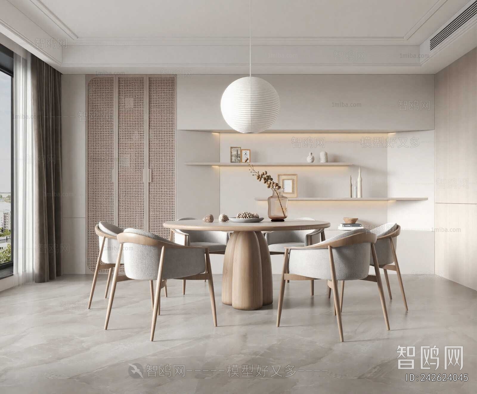 Wabi-sabi Style Dining Room