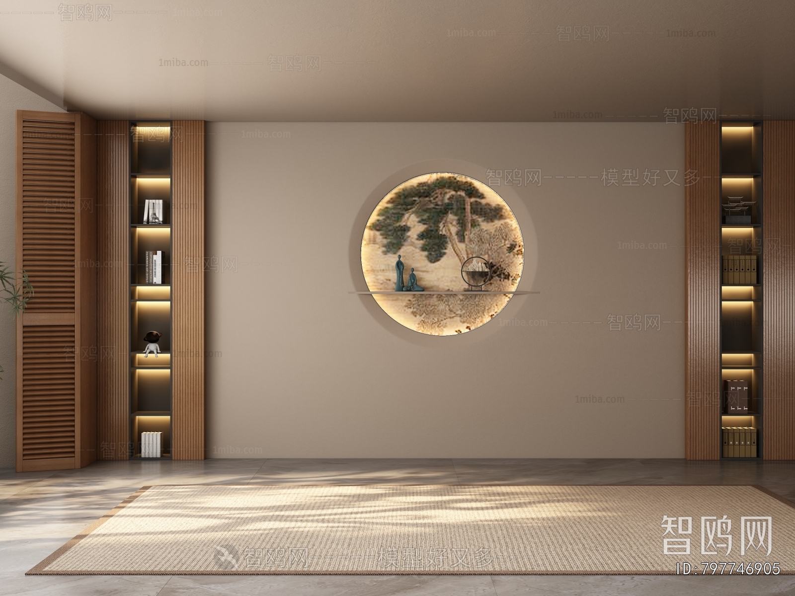 New Chinese Style TV Wall