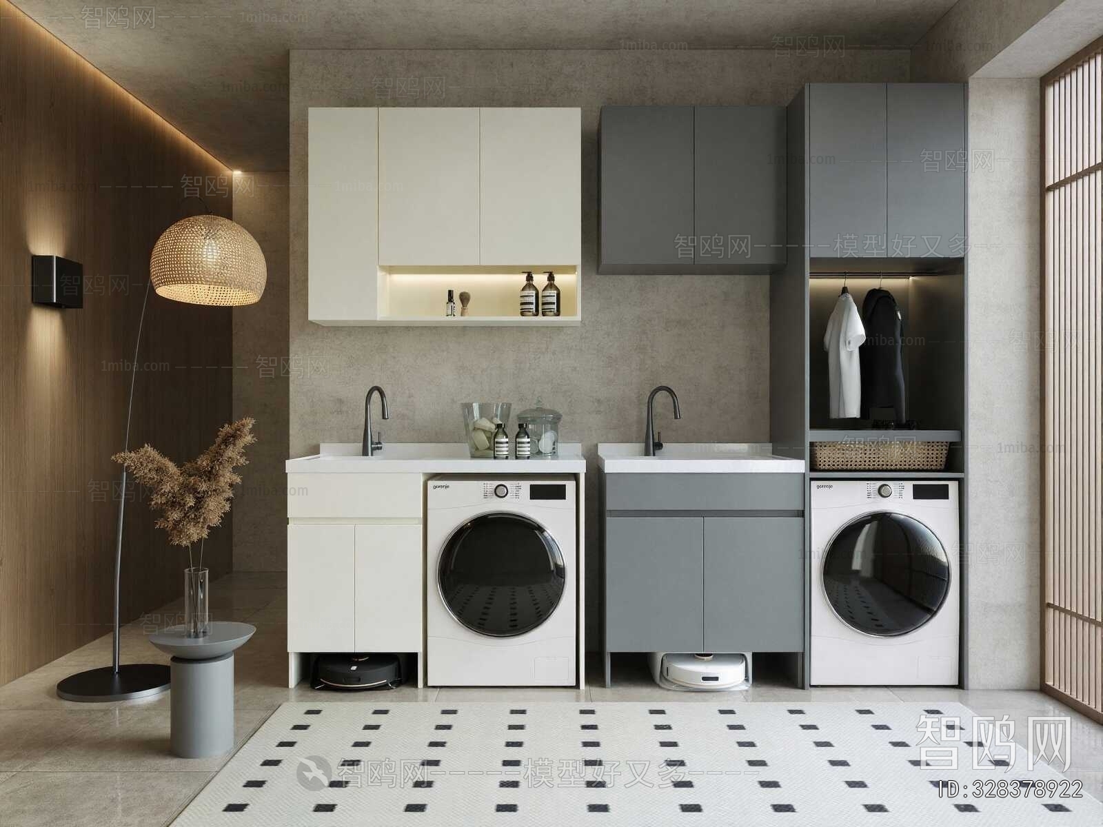 Modern Laundry Cabinet