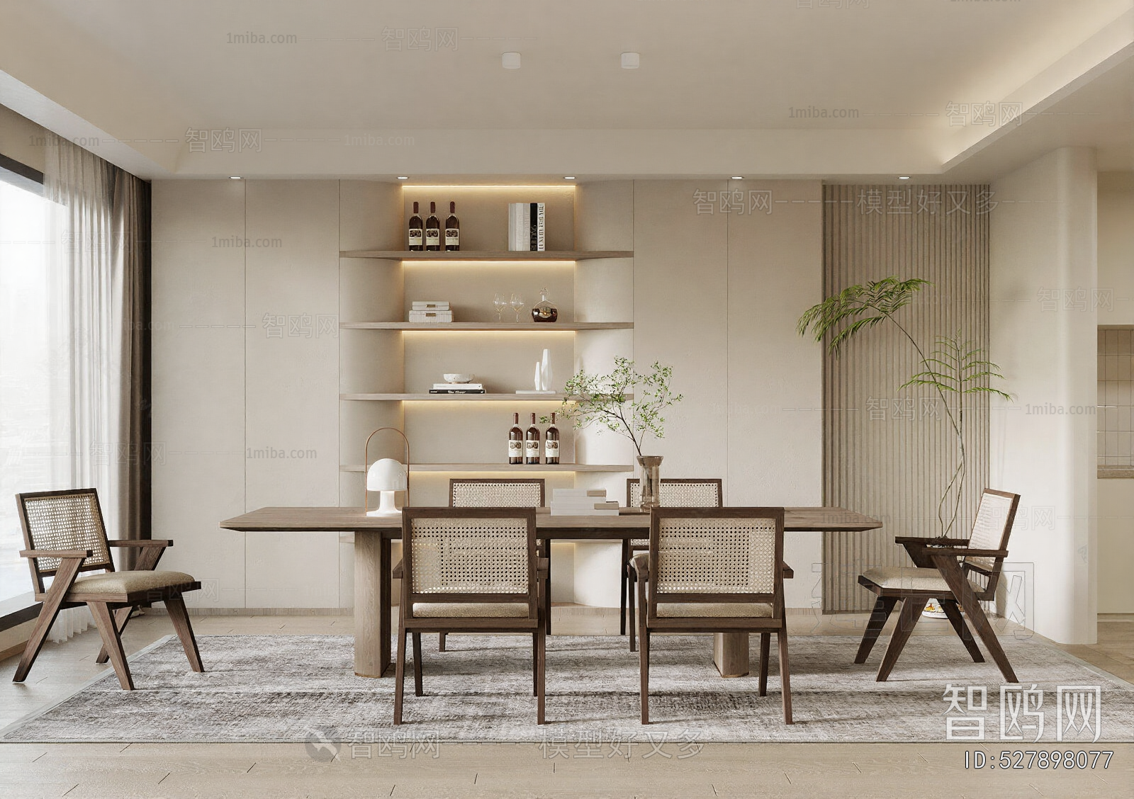 Wabi-sabi Style Dining Room