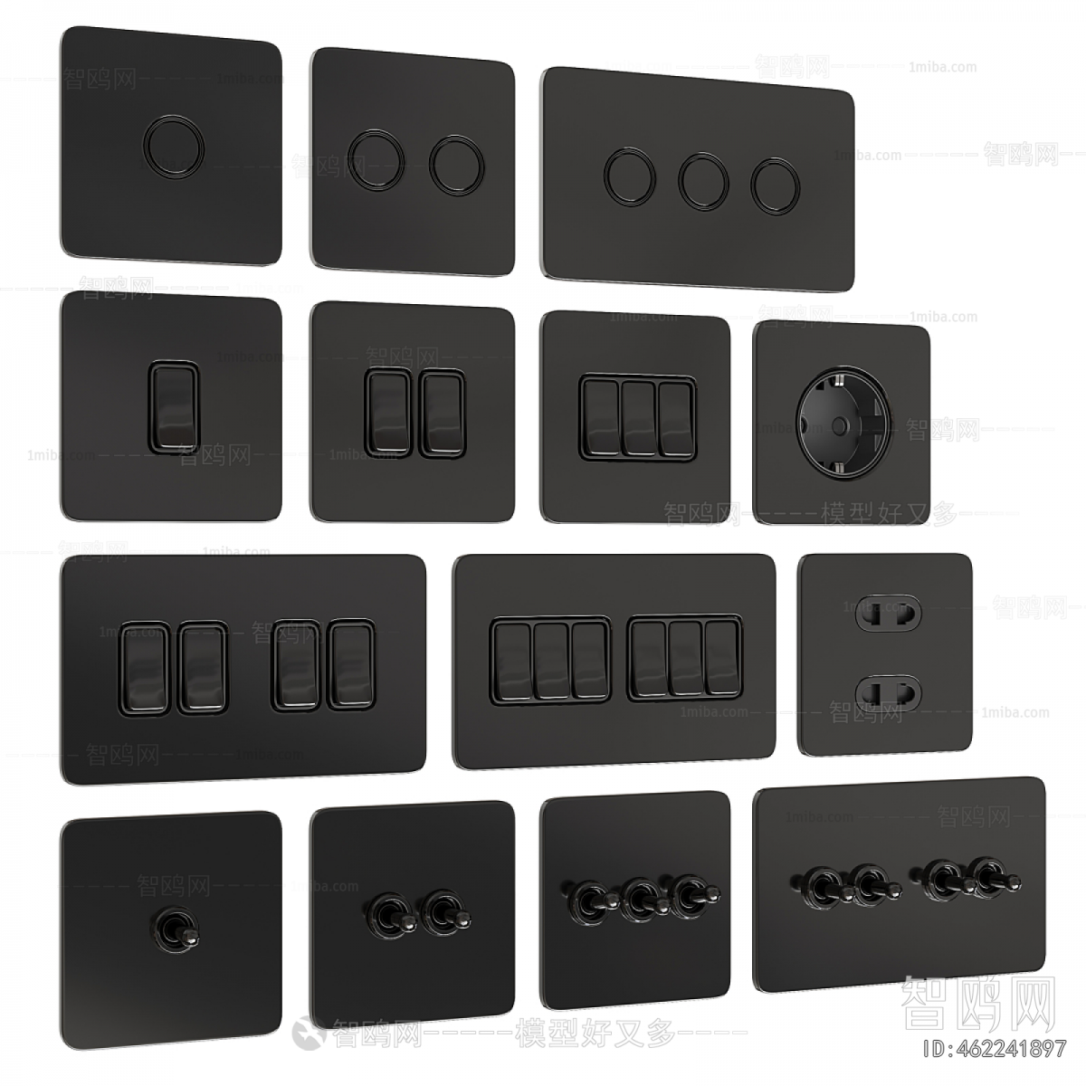 Retro Style Switch Socket Panel