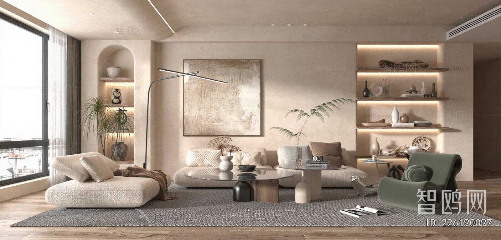 Wabi-sabi Style A Living Room