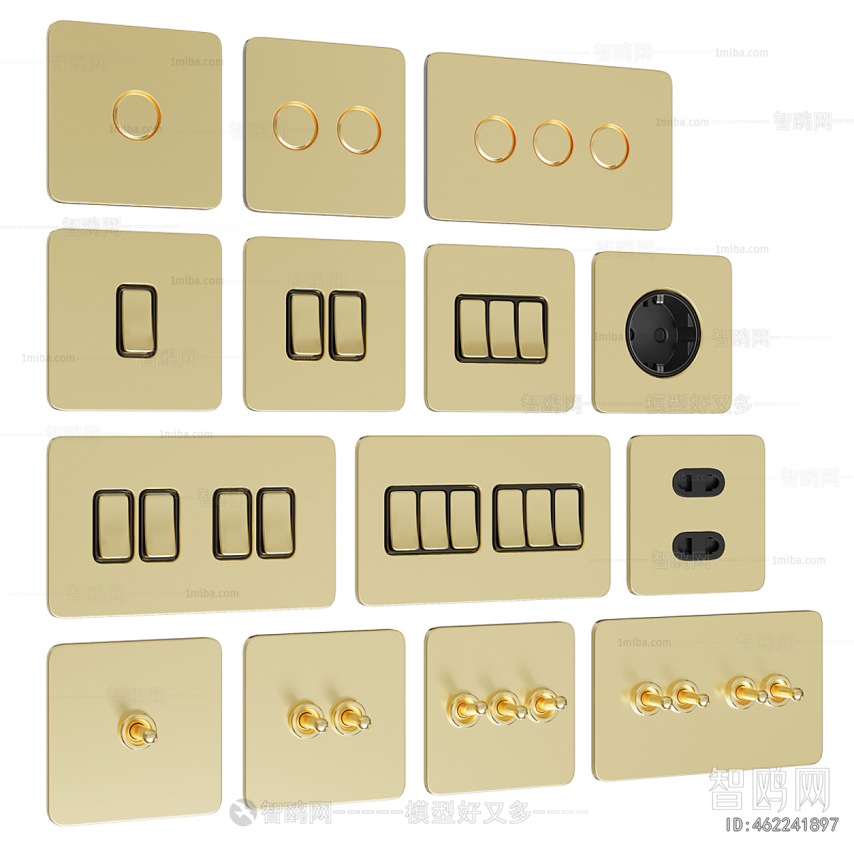 Retro Style Switch Socket Panel