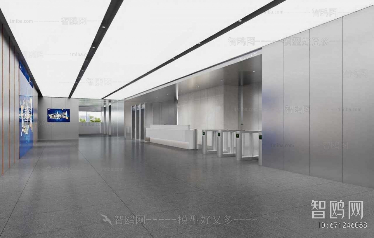 Modern Office Reception Desk