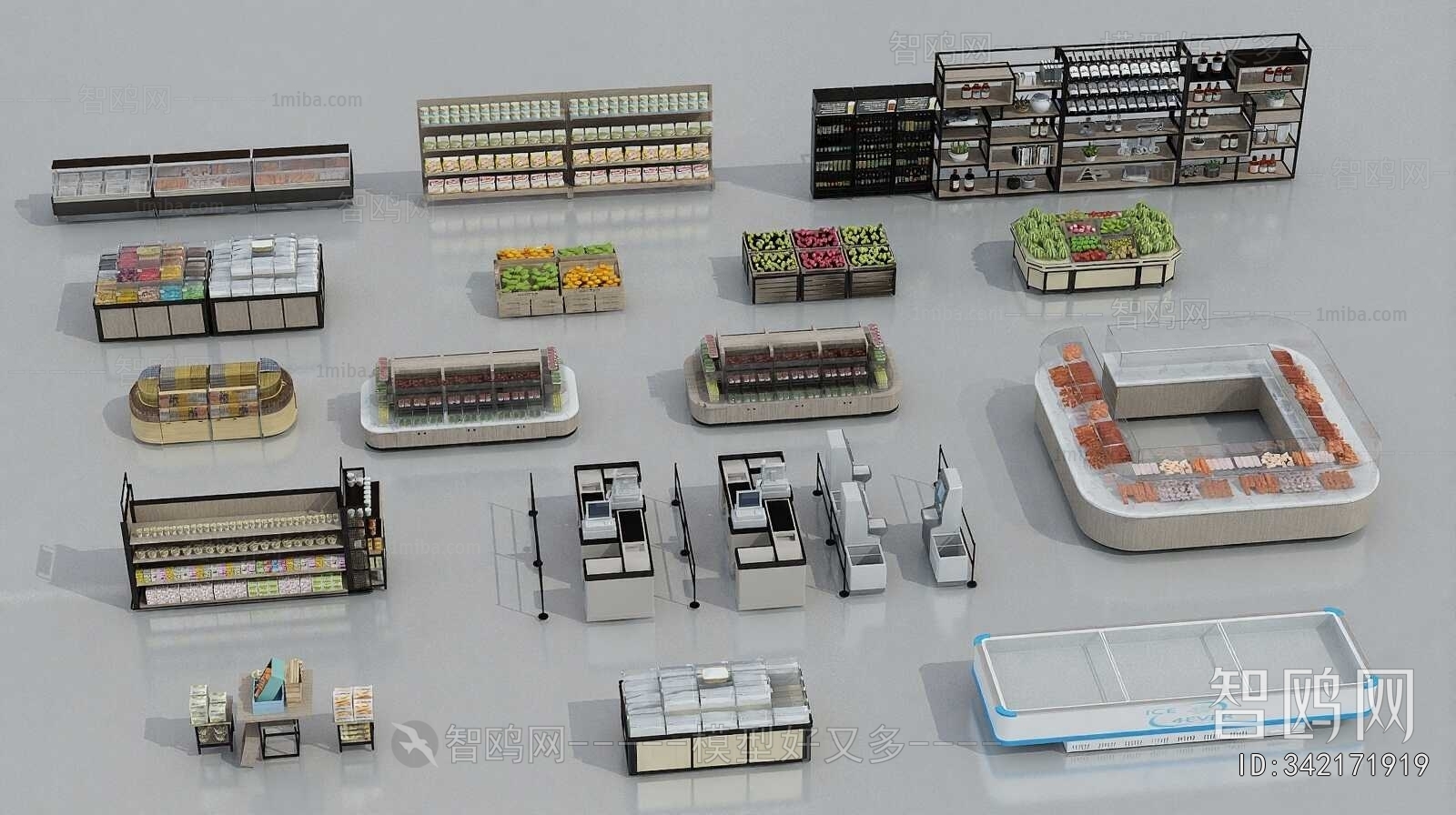 Modern Supermarket Shelf