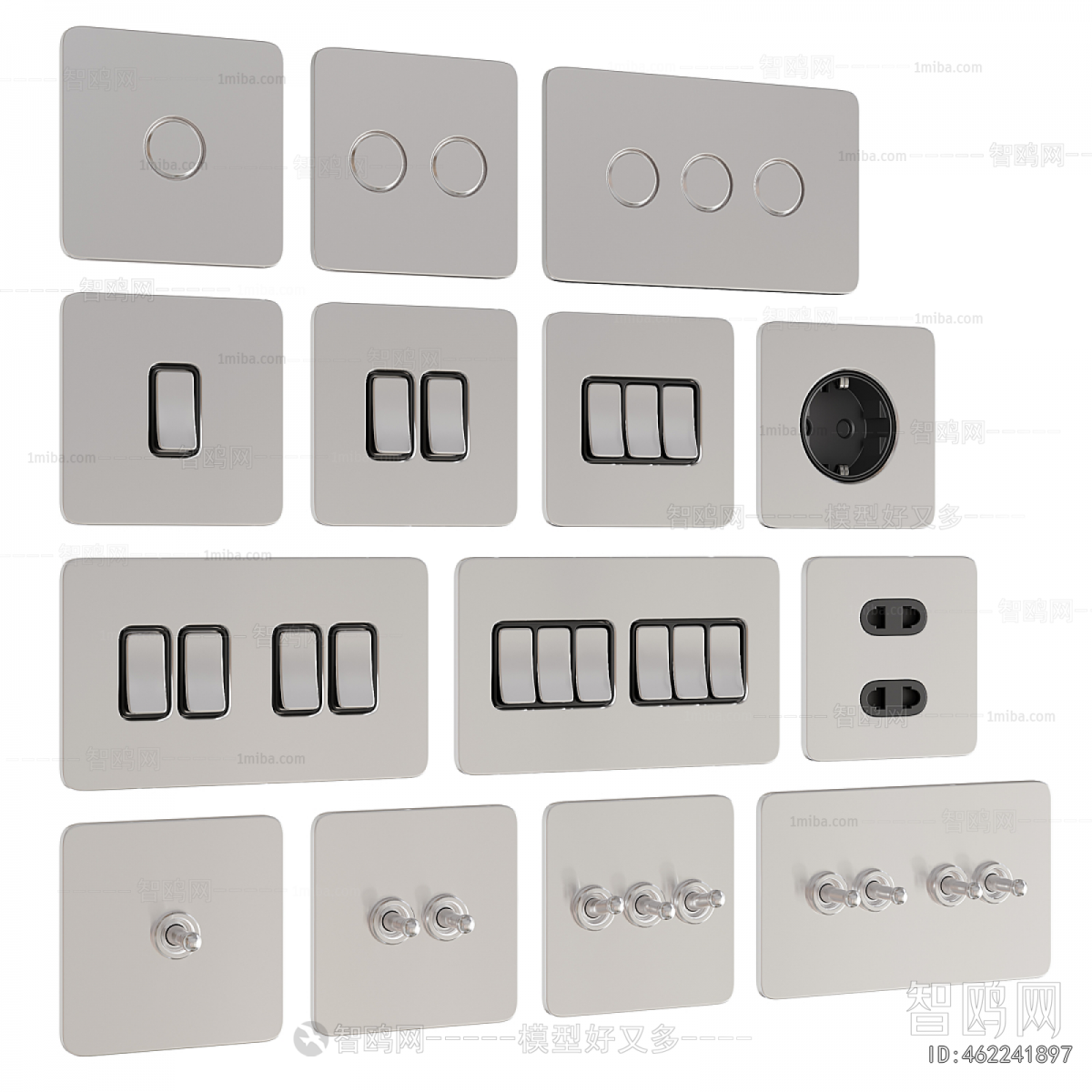 Retro Style Switch Socket Panel