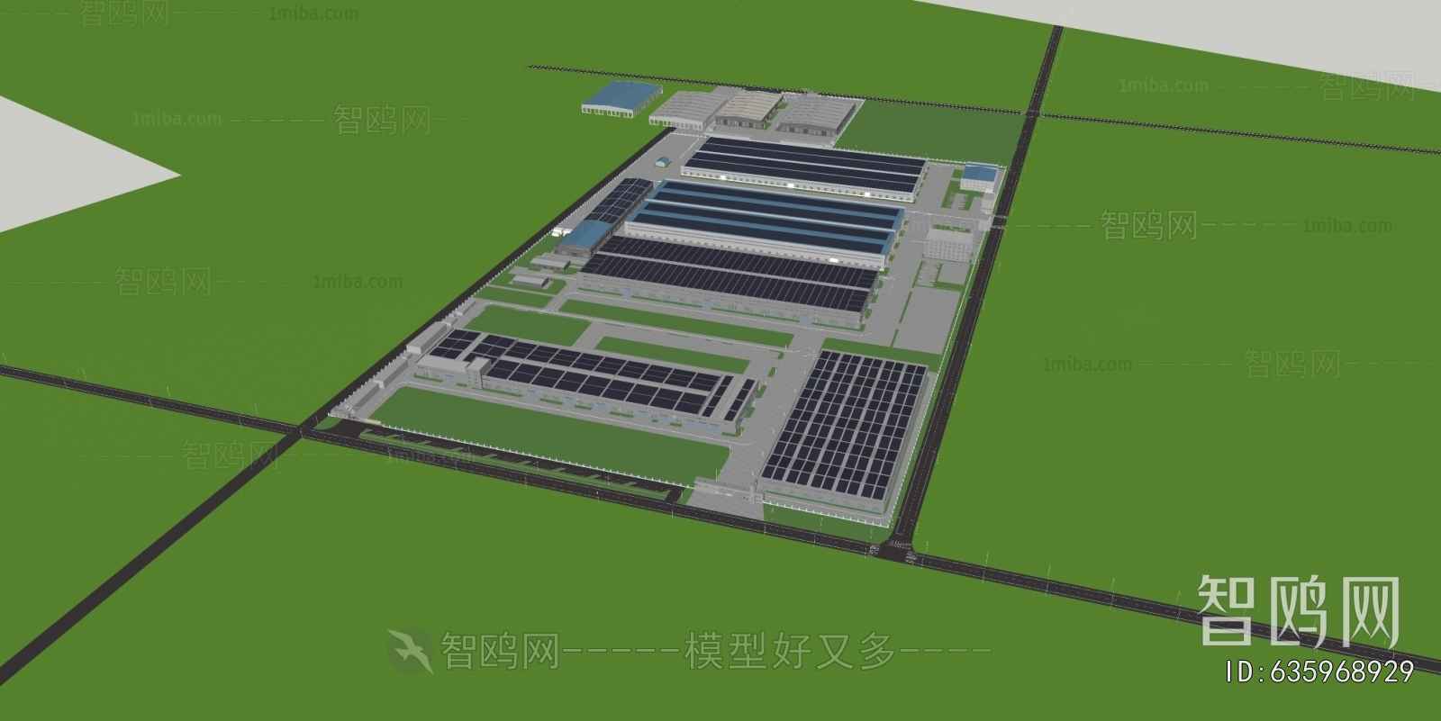 Modern Architectural Bird's-eye View Planning