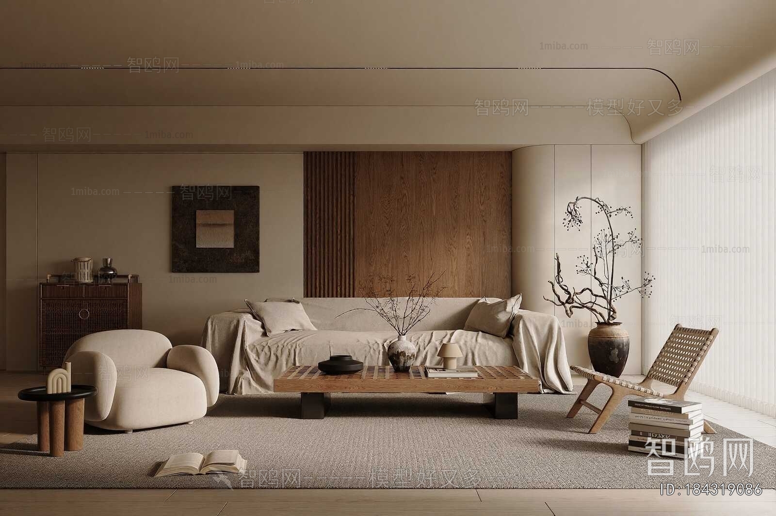 Wabi-sabi Style A Living Room