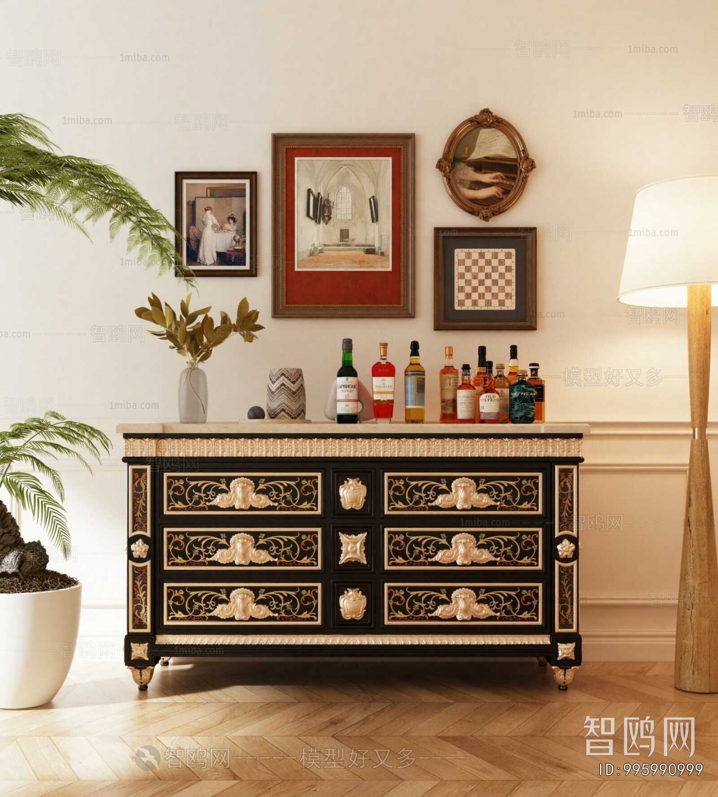 New Classical Style Entrance Cabinet