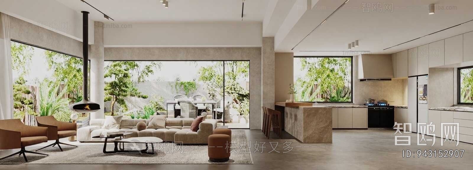 Wabi-sabi Style A Living Room