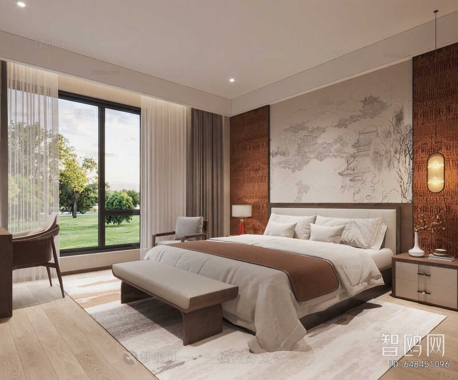 New Chinese Style Bedroom