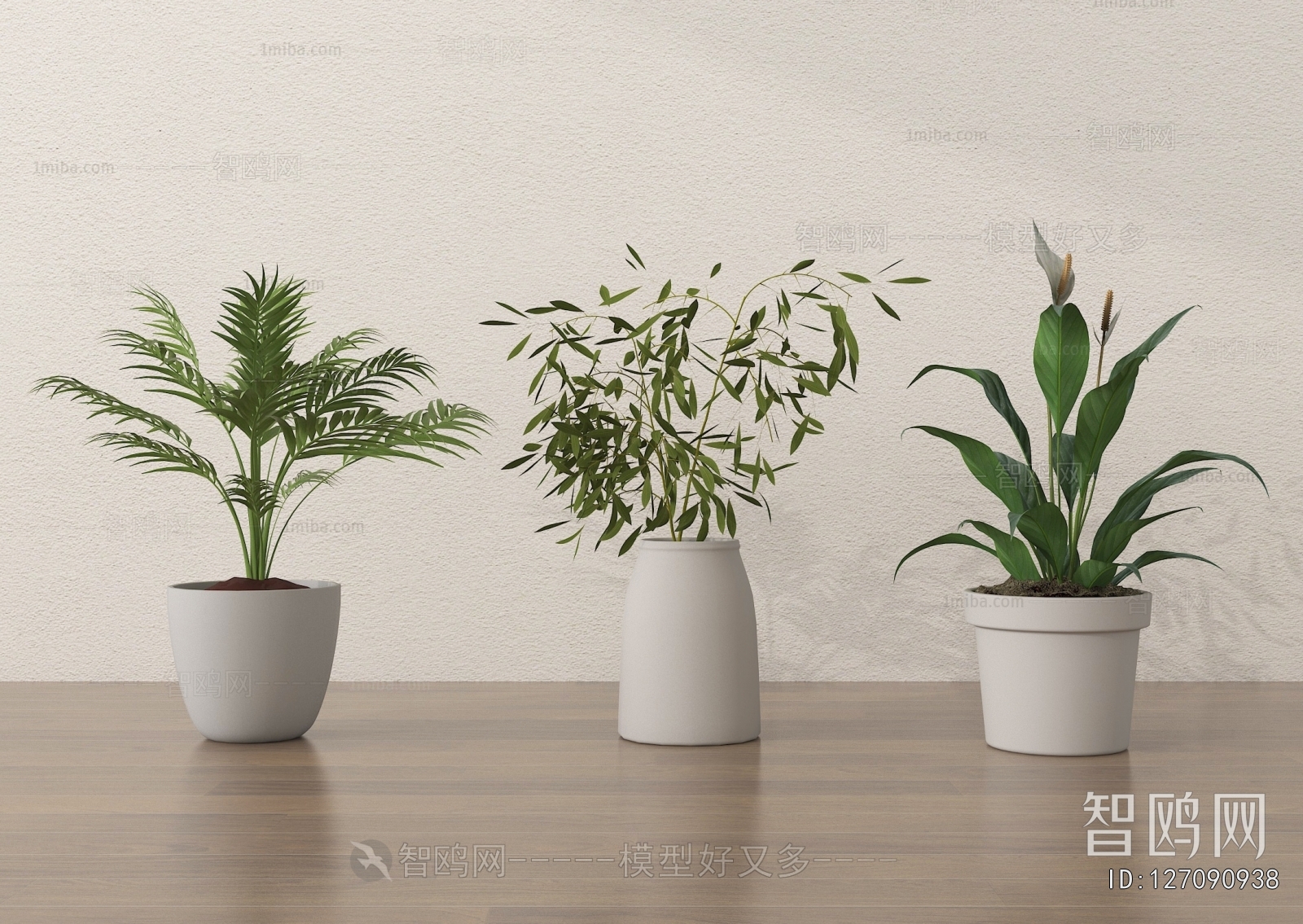 Modern Potted Green Plant