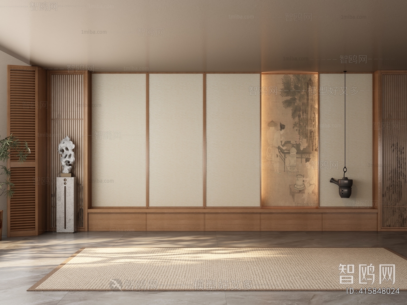 New Chinese Style TV Wall