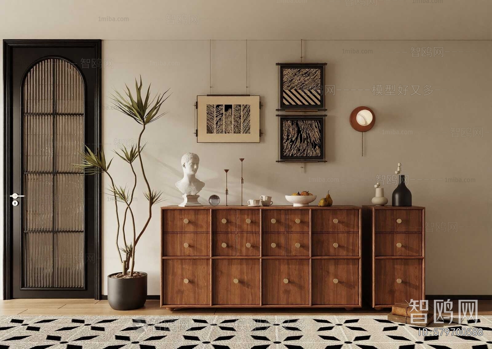 French Style Side Cabinet