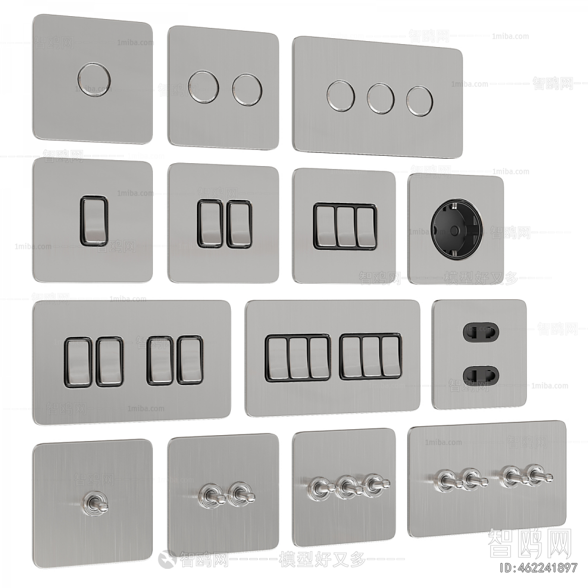 Retro Style Switch Socket Panel