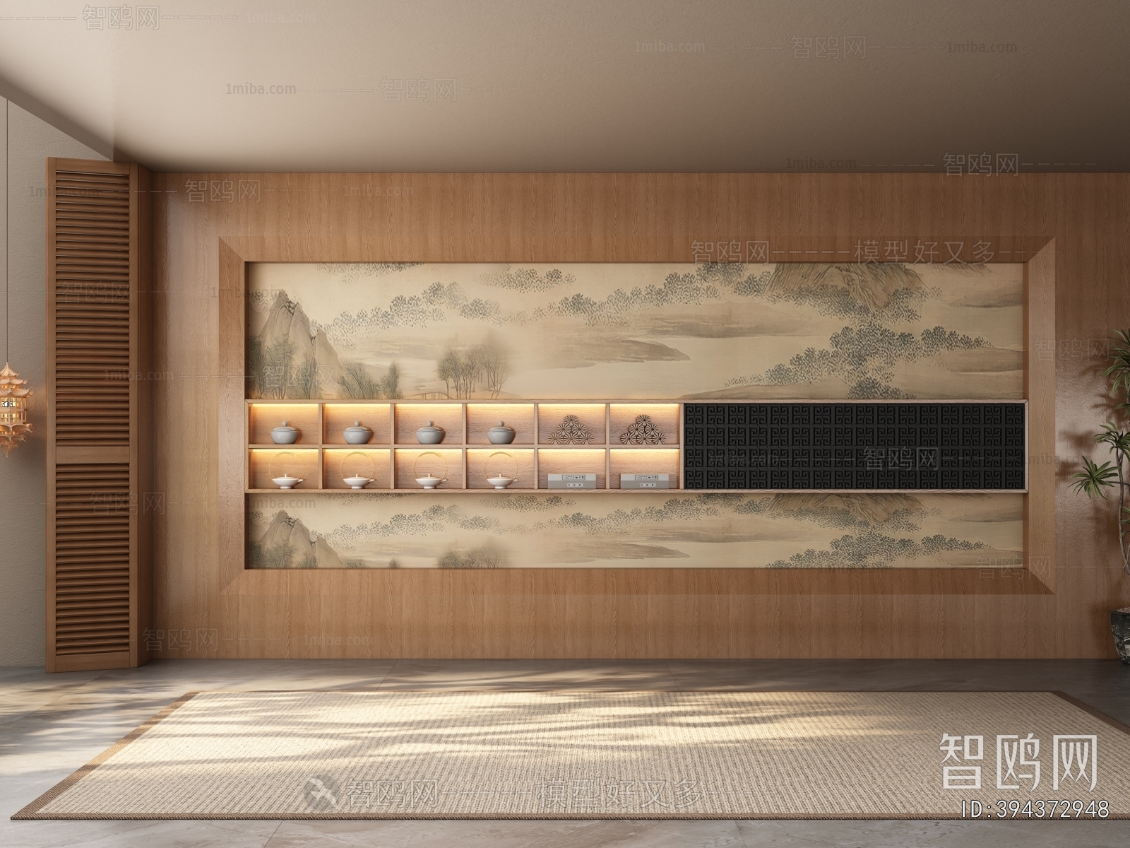 New Chinese Style TV Wall