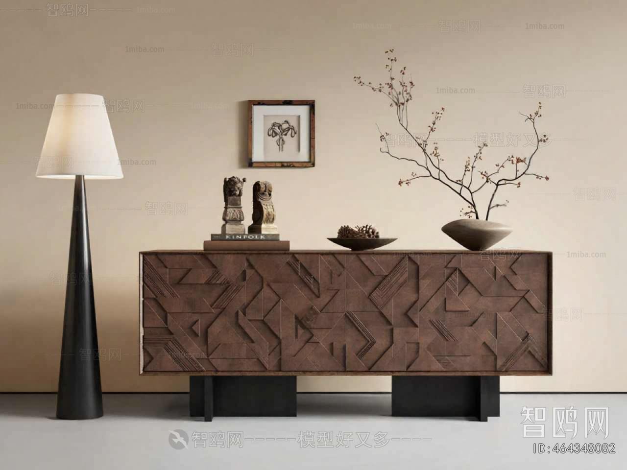 Wabi-sabi Style Side Cabinet