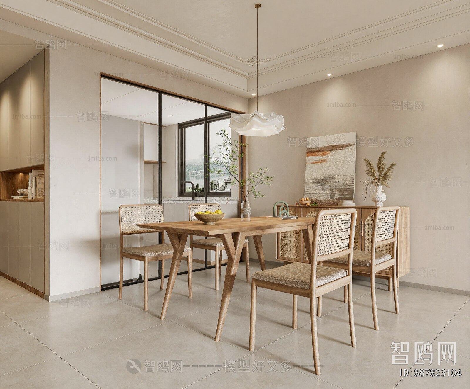 Wabi-sabi Style Dining Room