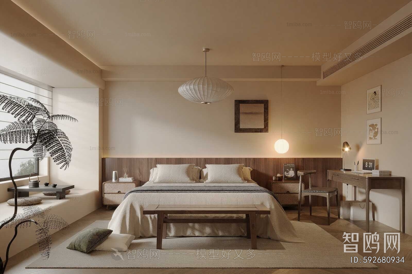 Wabi-sabi Style Bedroom