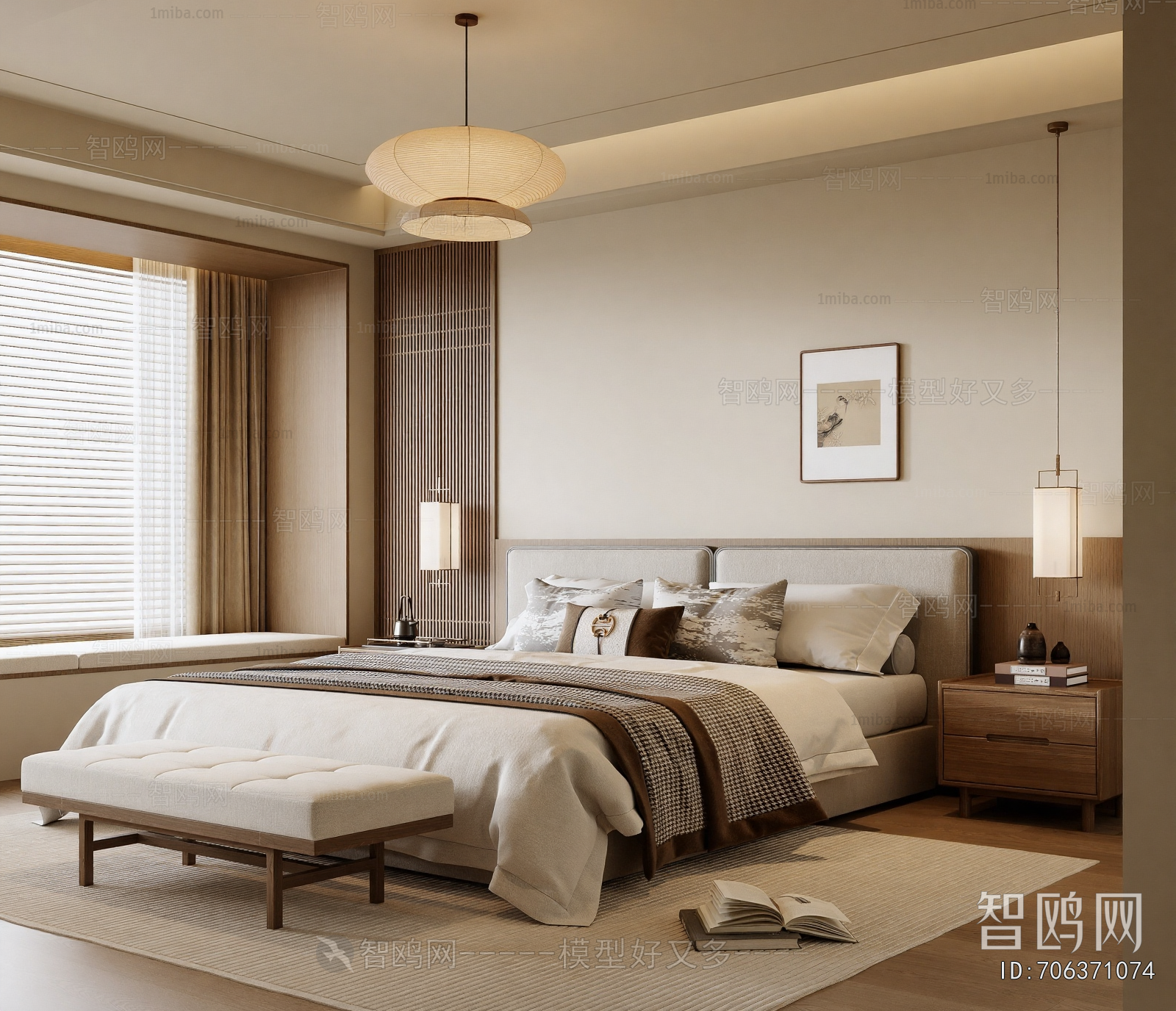 New Chinese Style Bedroom
