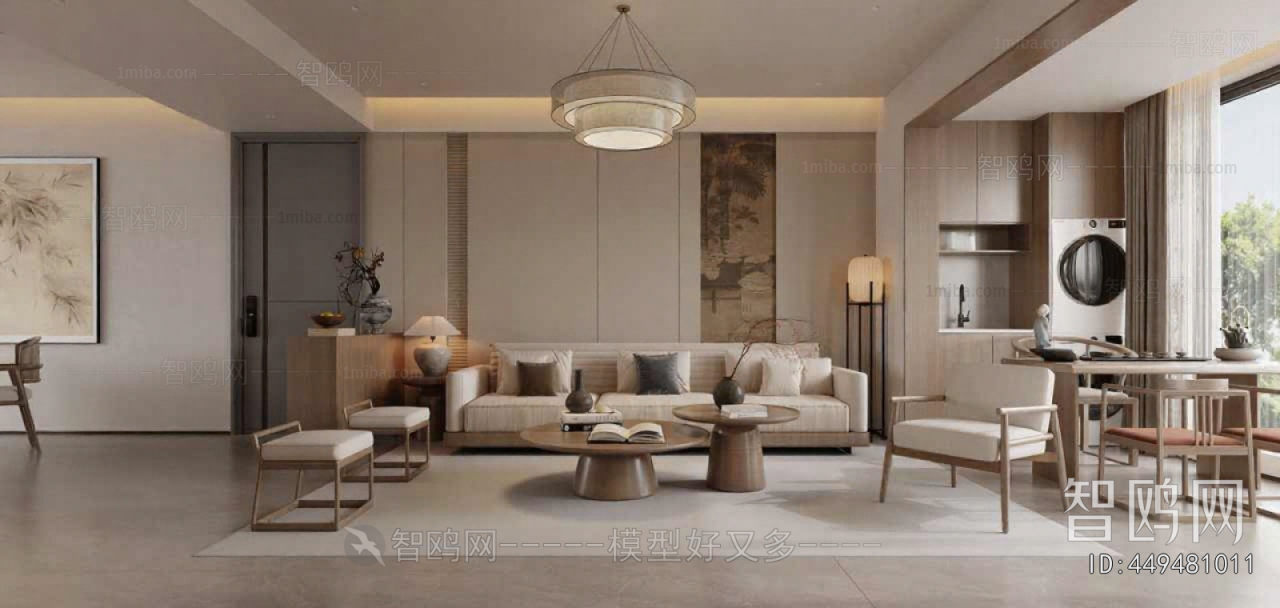 New Chinese Style A Living Room