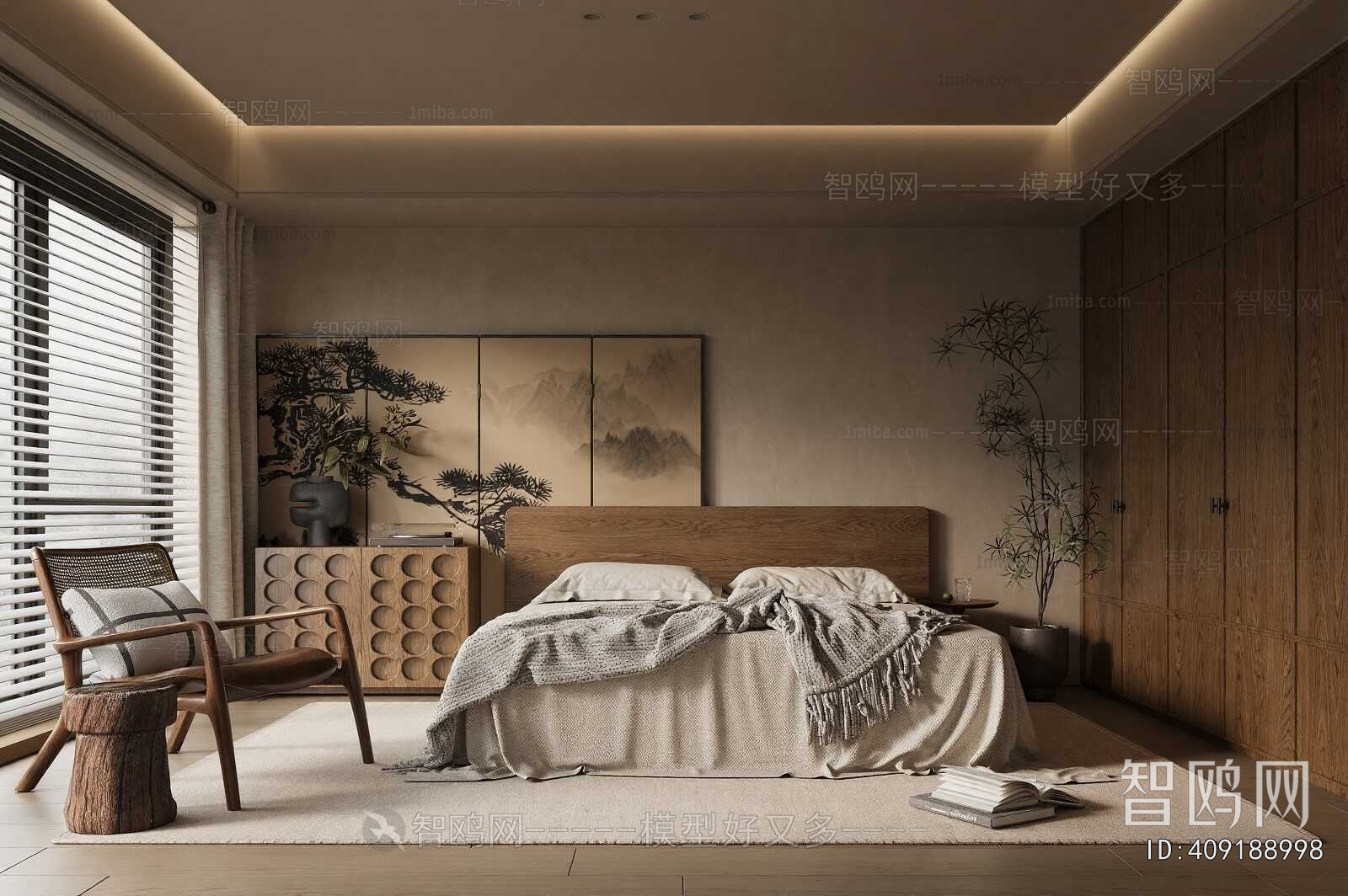 Wabi-sabi Style Bedroom