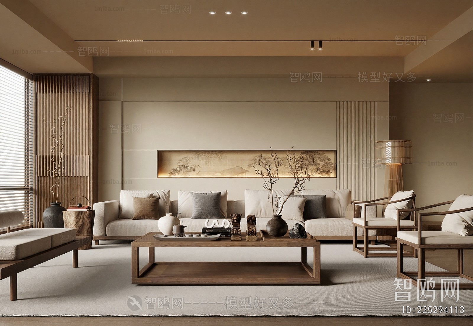 New Chinese Style A Living Room