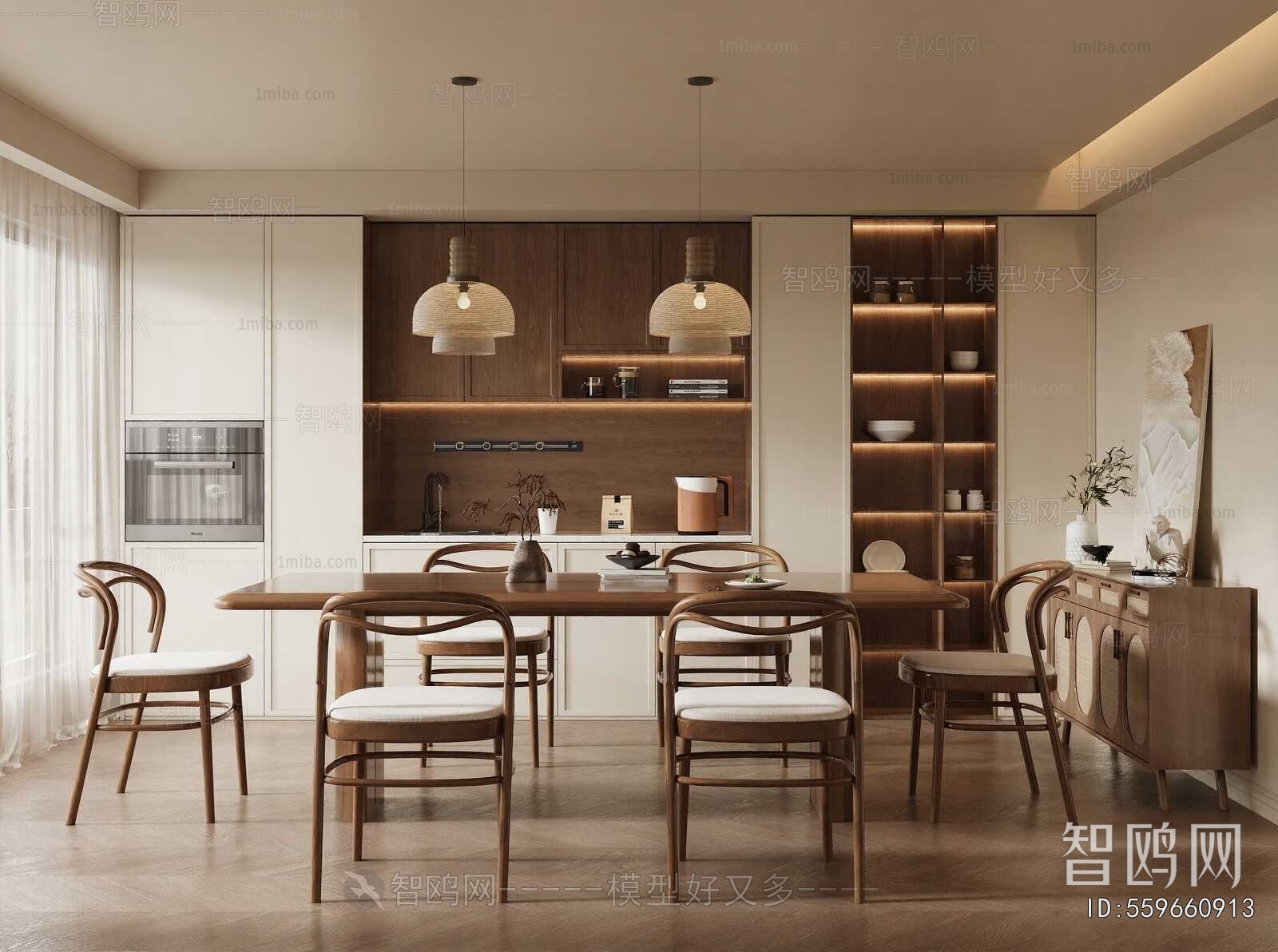 Wabi-sabi Style Dining Room