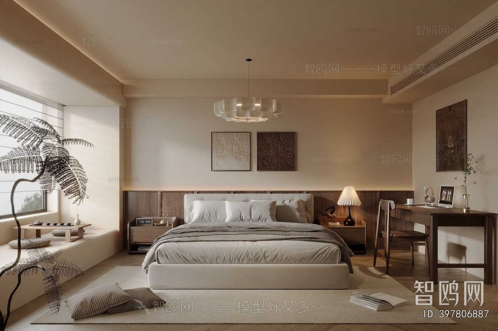 Wabi-sabi Style Bedroom