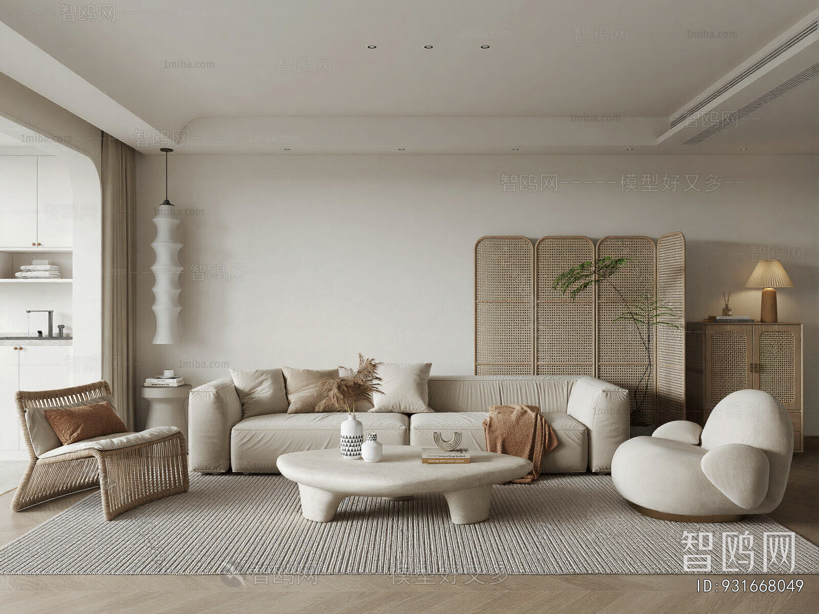 Wabi-sabi Style A Living Room