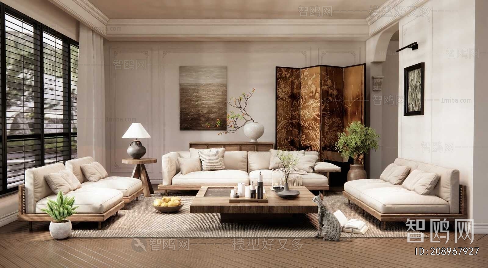 Wabi-sabi Style A Living Room