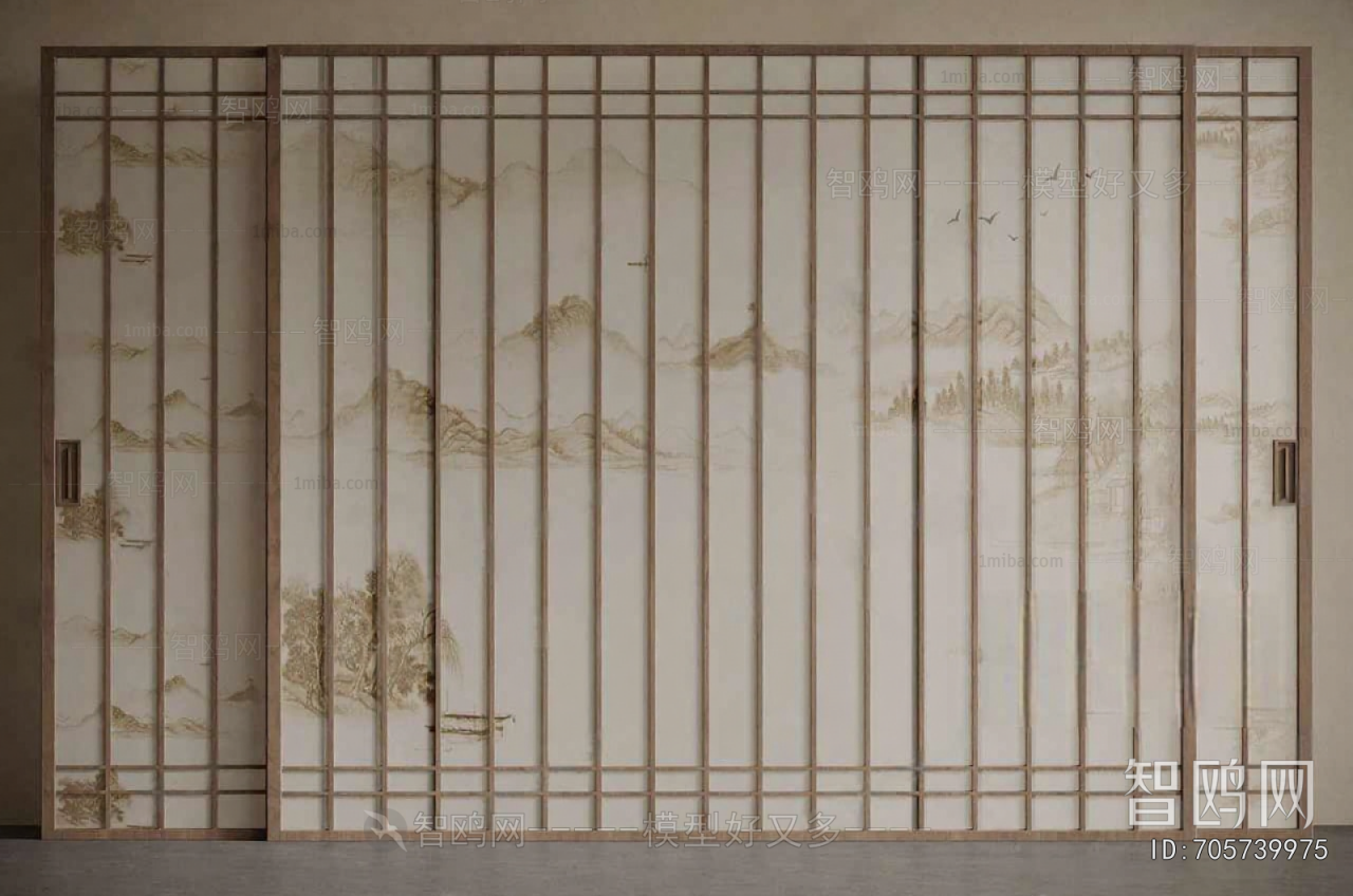 New Chinese Style Sliding Door