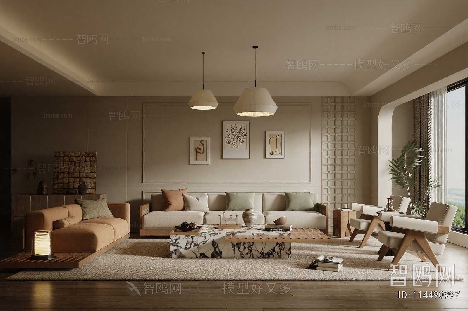 Wabi-sabi Style A Living Room