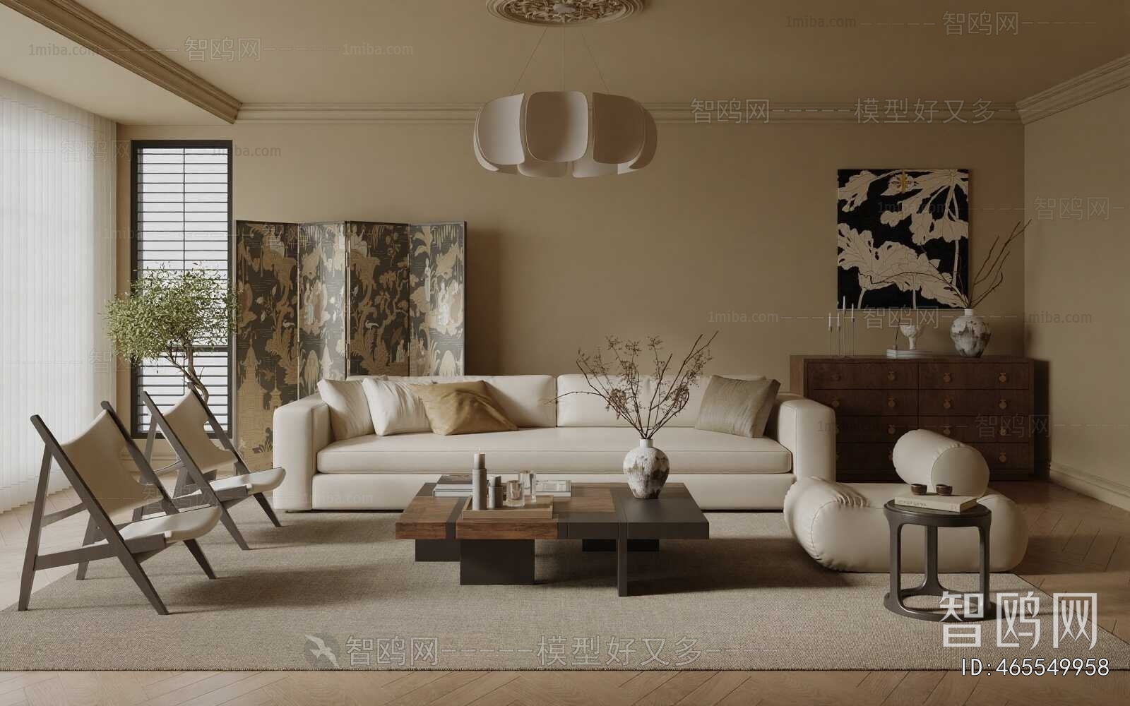 Wabi-sabi Style A Living Room