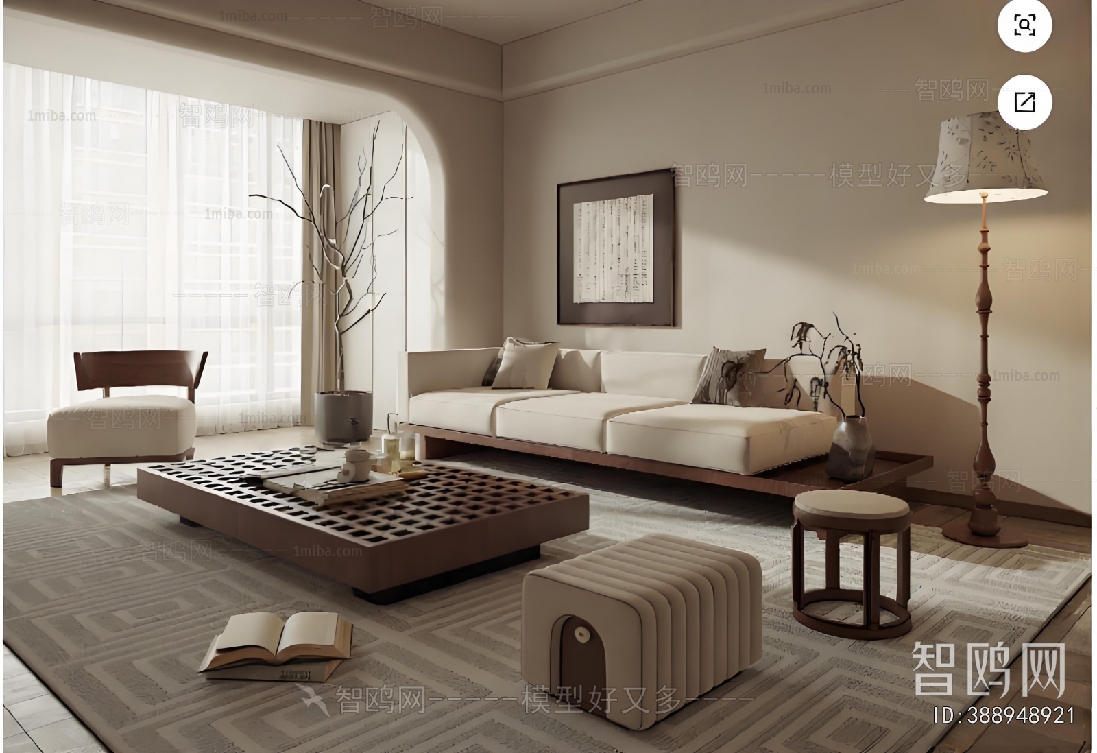 Wabi-sabi Style A Living Room