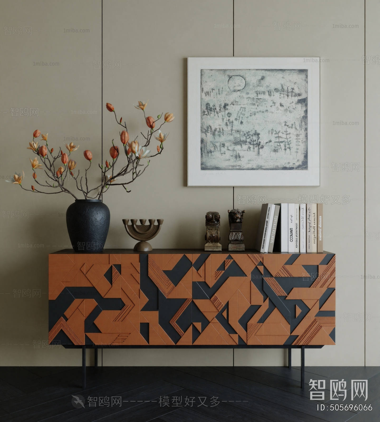 Wabi-sabi Style Entrance Cabinet