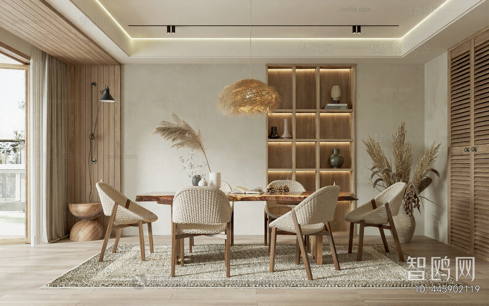 Wabi-sabi Style Dining Room