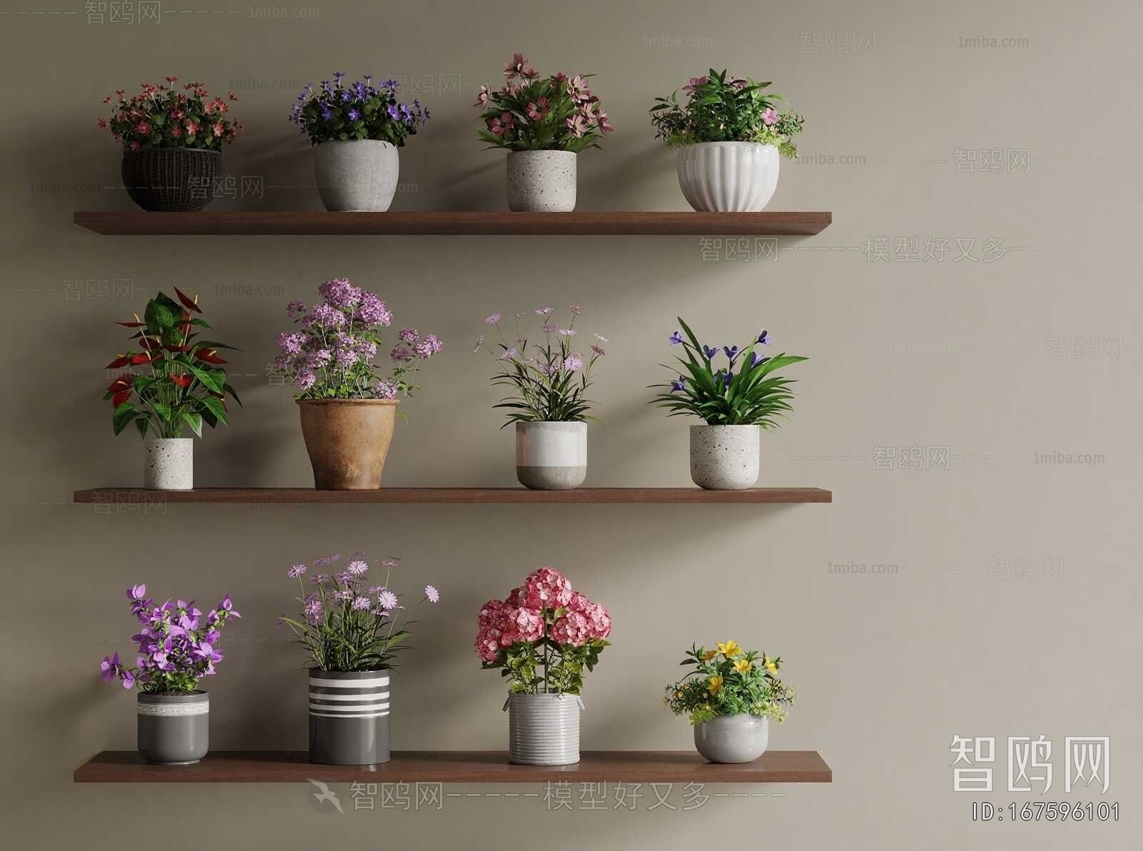 Modern Potted Green Plant