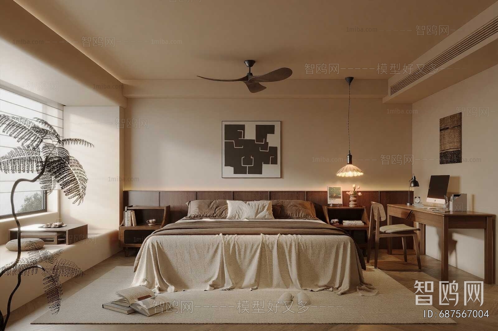 Wabi-sabi Style Bedroom