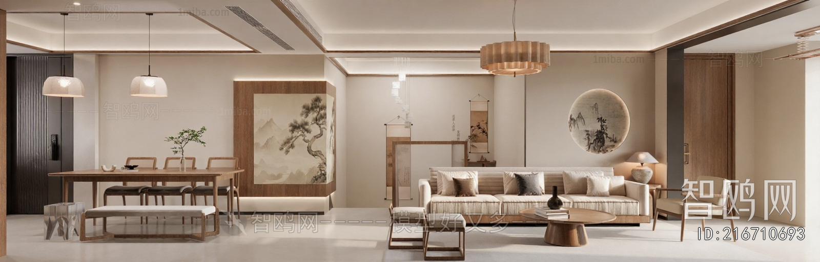 New Chinese Style A Living Room