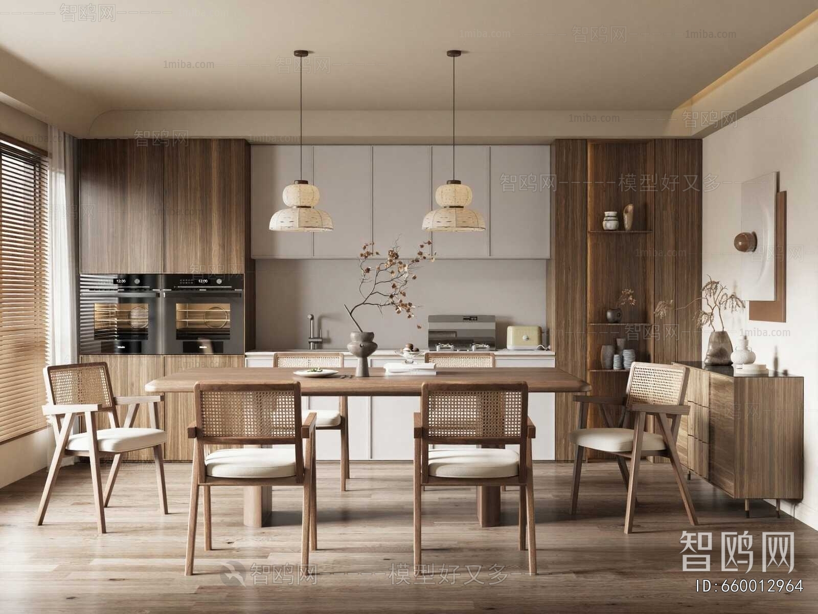 Wabi-sabi Style Dining Room