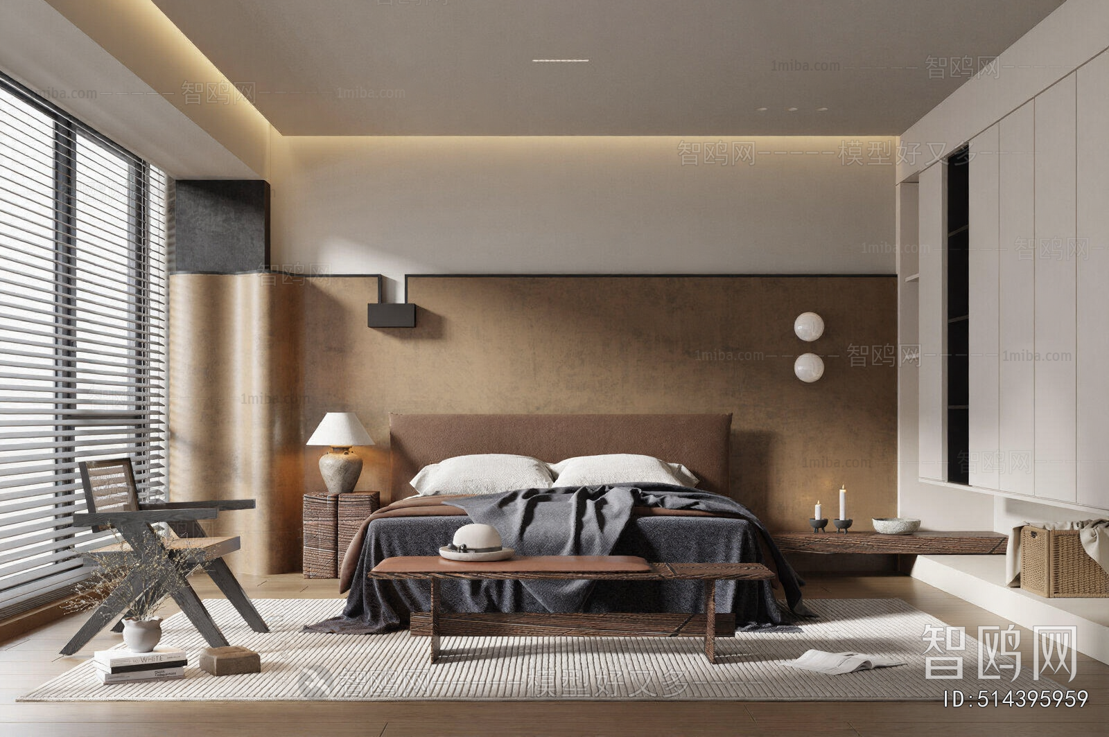 Wabi-sabi Style Bedroom