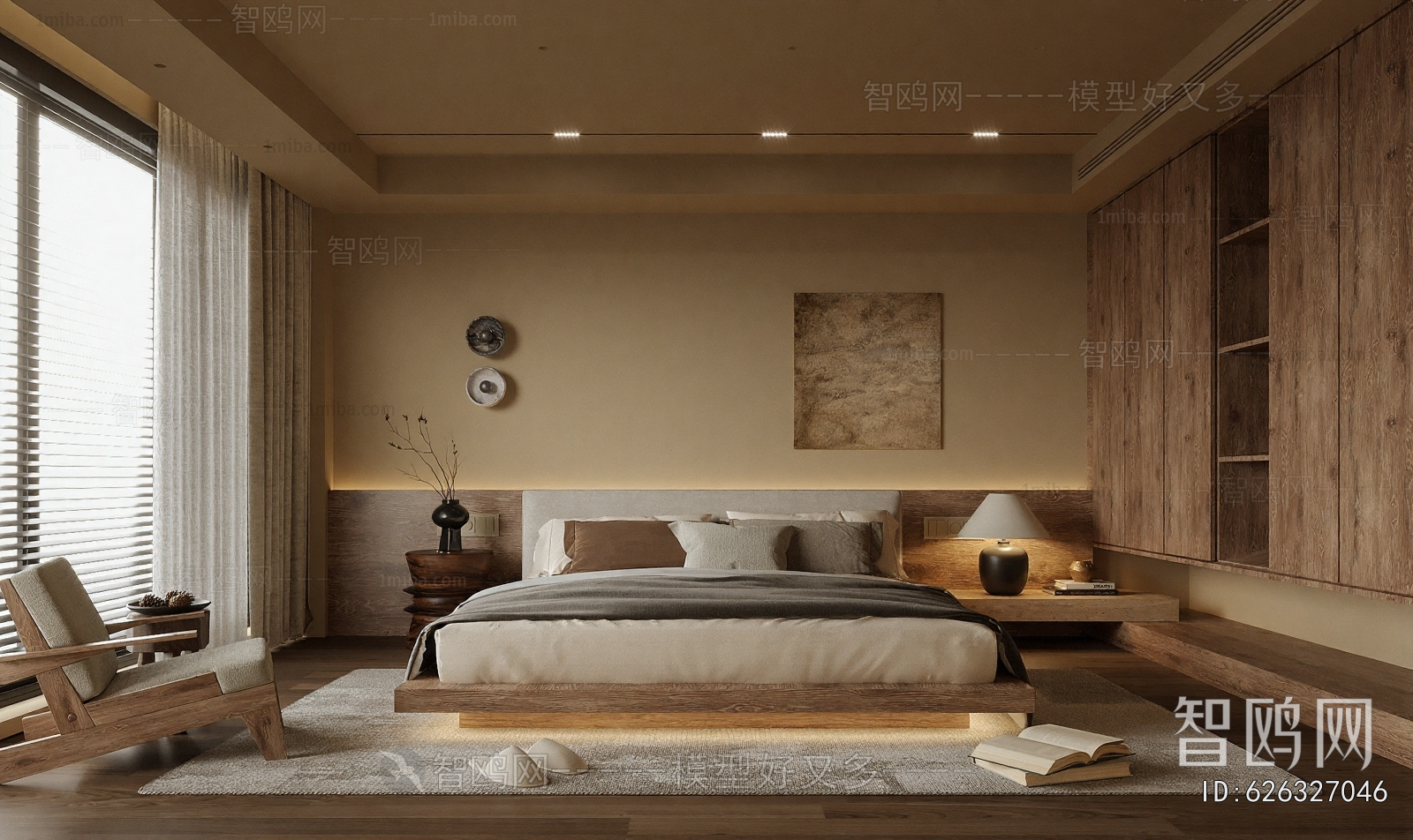 Wabi-sabi Style Bedroom