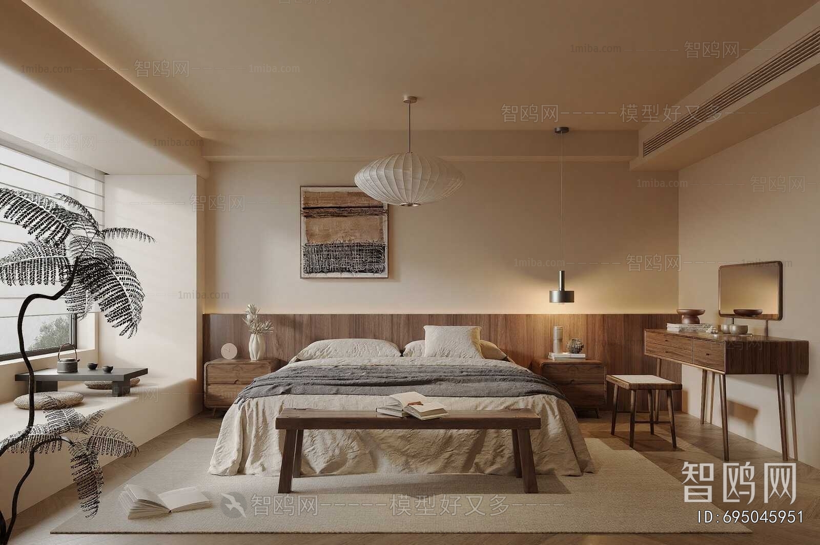 Wabi-sabi Style Bedroom