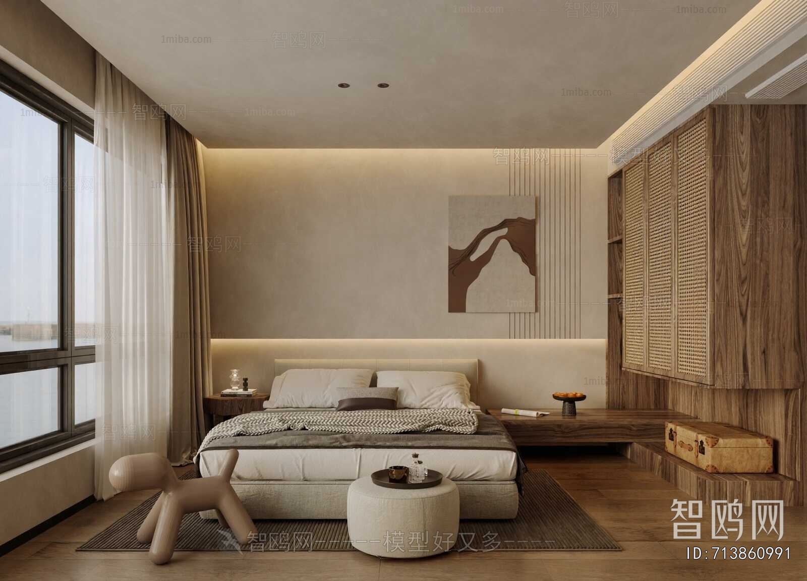 Wabi-sabi Style Bedroom