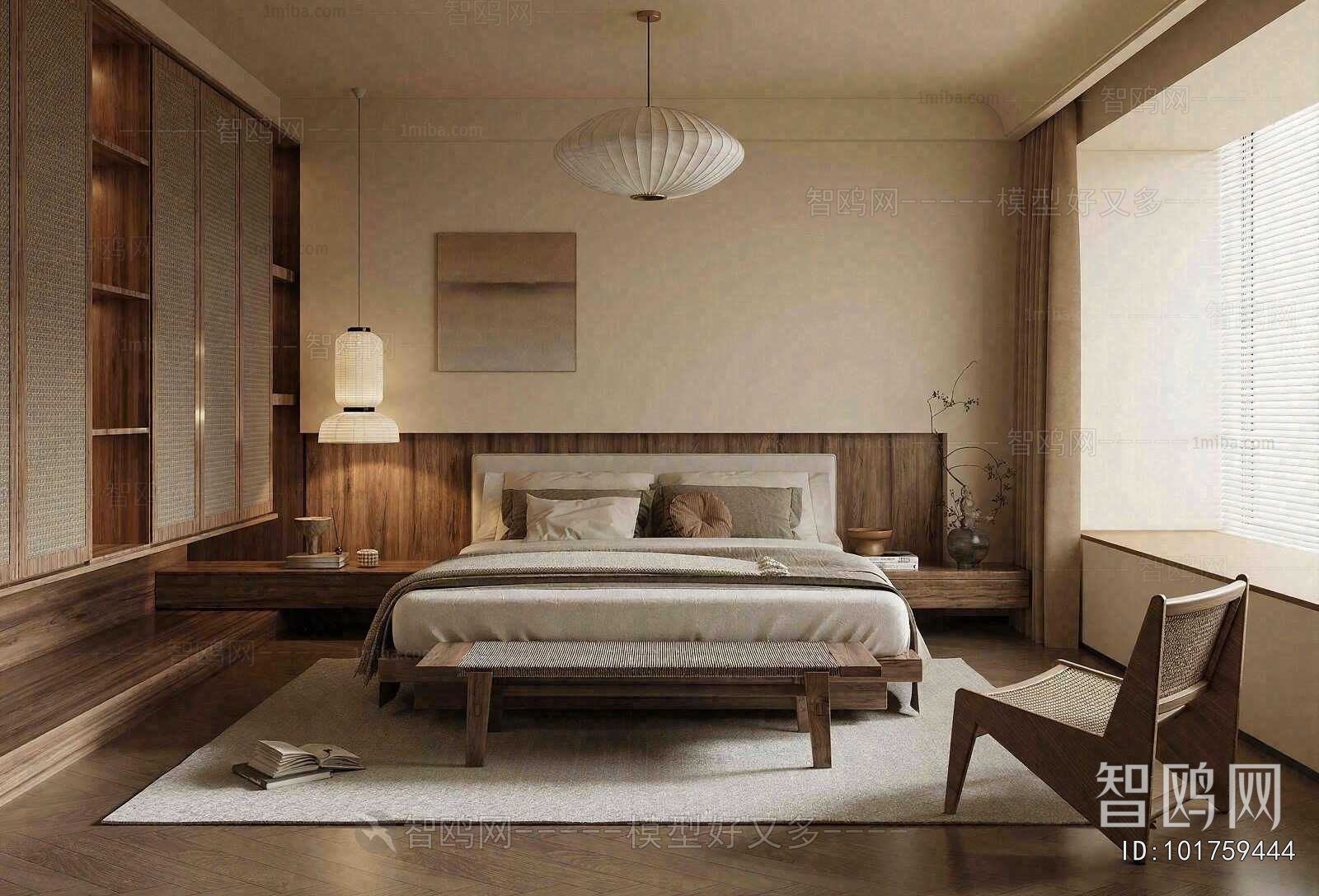 Wabi-sabi Style Bedroom